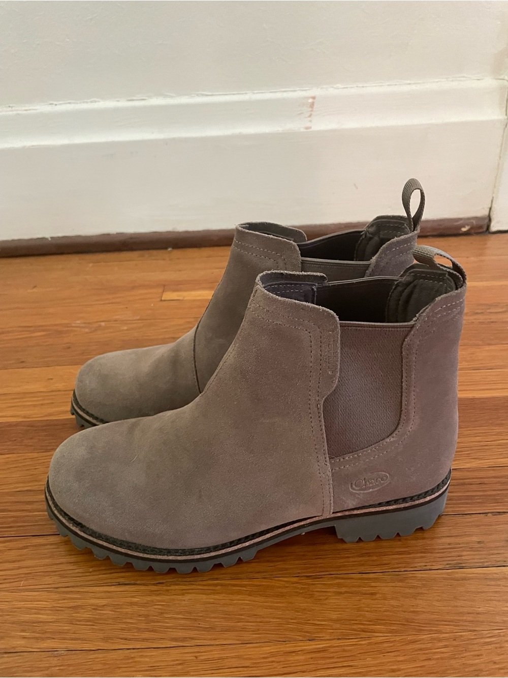 Chaco Fields Waterproof Chelsea Boots in Taupe